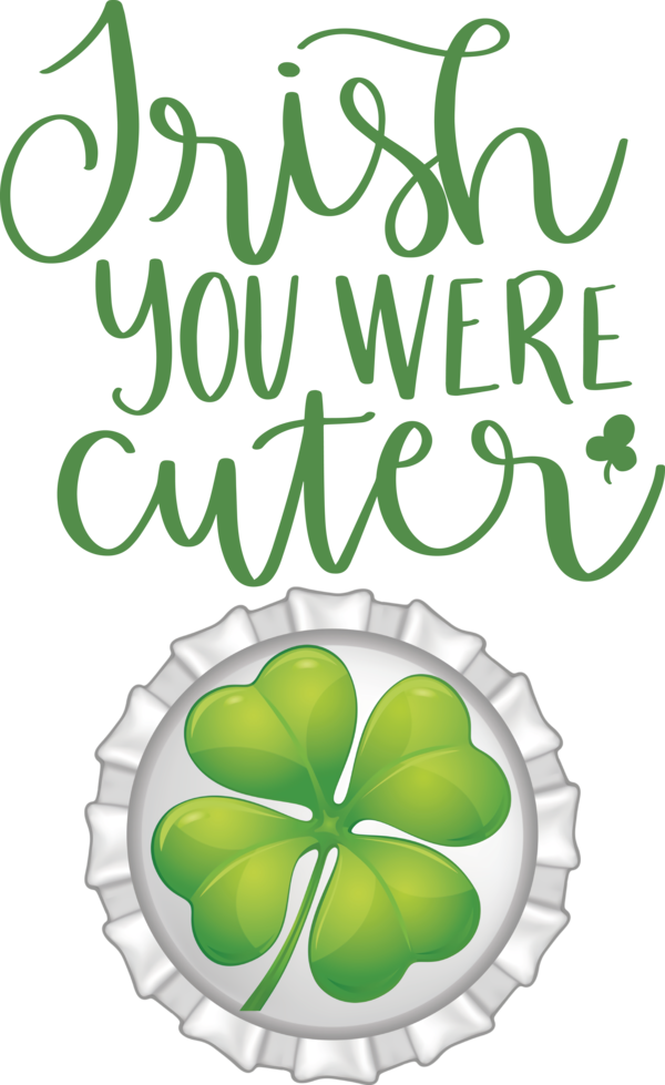Transparent St. Patrick's Day Leaf Logo Flower for Shamrock for St Patricks Day