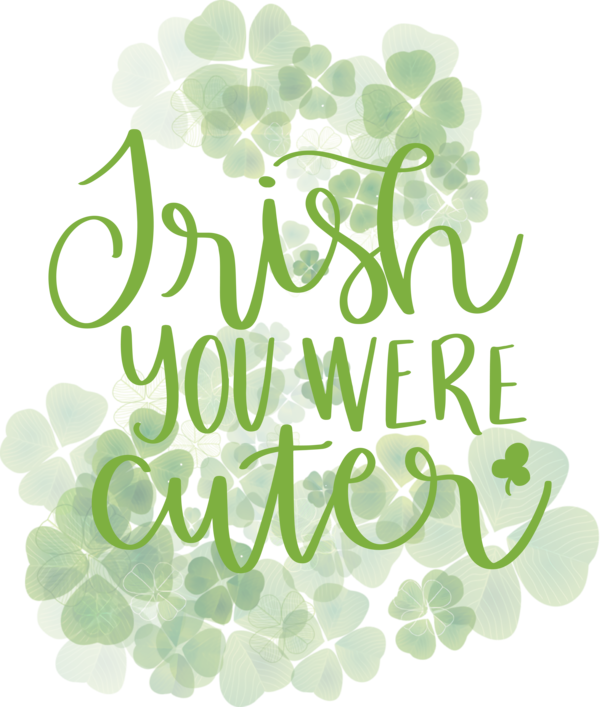 Transparent St. Patrick's Day Shamrock Clover Logo for Shamrock for St Patricks Day