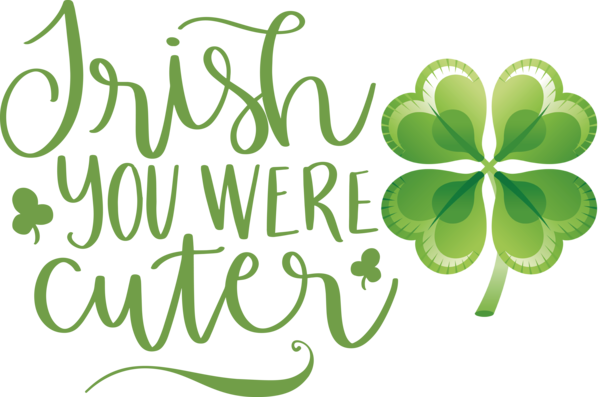 Transparent St. Patrick's Day Leaf Shamrock Floral design for Shamrock for St Patricks Day