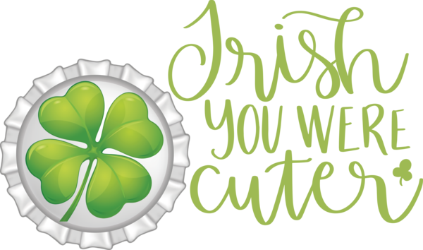 Transparent St. Patrick's Day Flower Logo Leaf for Shamrock for St Patricks Day