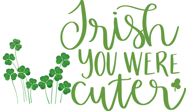Transparent St. Patrick's Day Leaf Grasses Logo for Shamrock for St Patricks Day