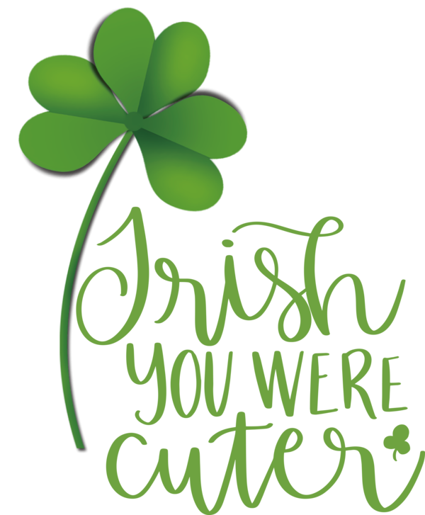 Transparent St. Patrick's Day Leaf Flower Logo for Shamrock for St Patricks Day