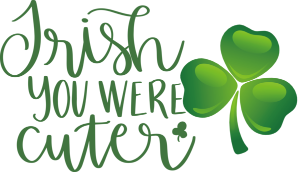 Transparent St. Patrick's Day Logo Design Green for Shamrock for St Patricks Day