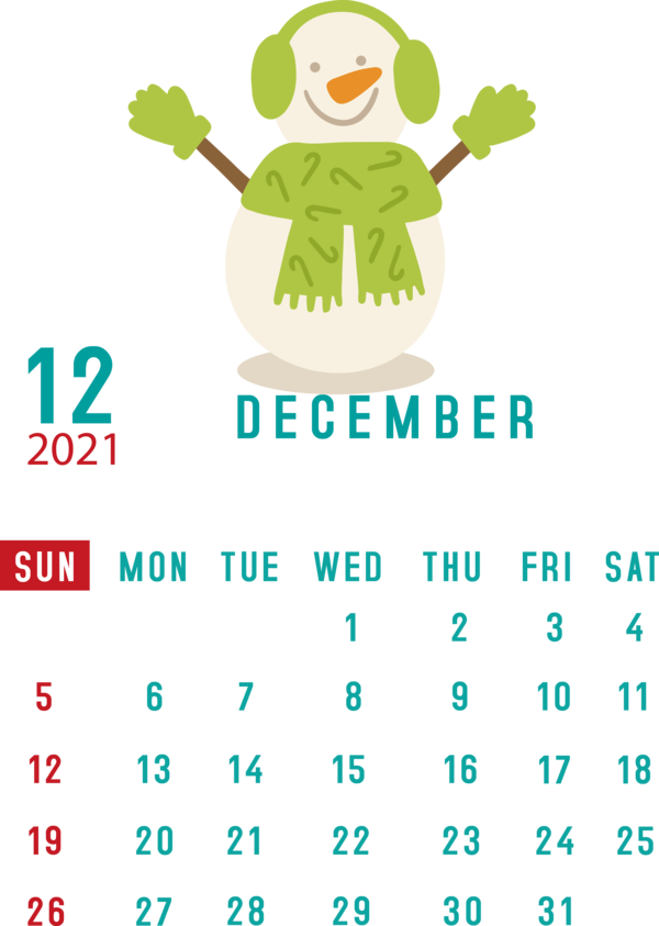 Transparent New Year Cartoon Diagram Logo for Printable 2021 Calendar for New Year