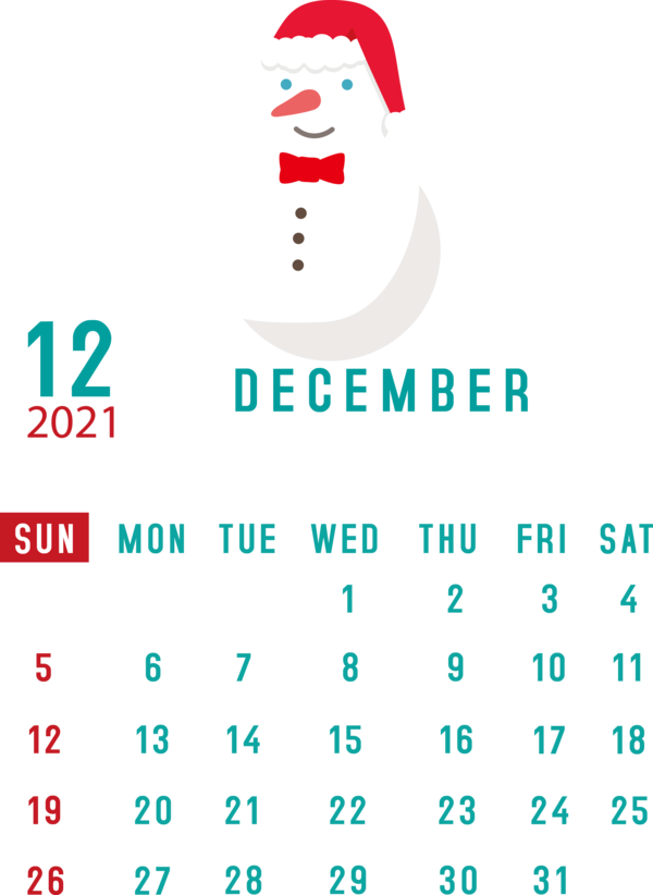 Transparent New Year Logo Font Line for Printable 2021 Calendar for New Year