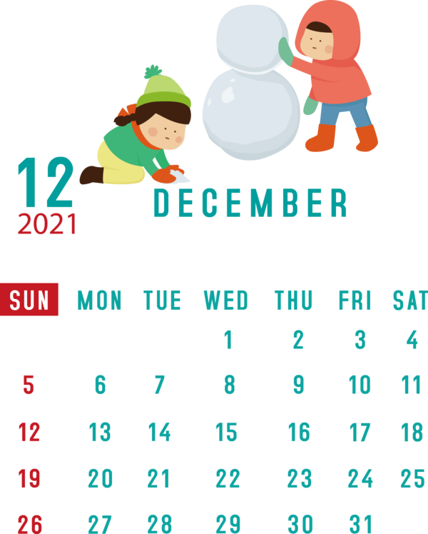 Transparent New Year Logo Meter Line for Printable 2021 Calendar for New Year