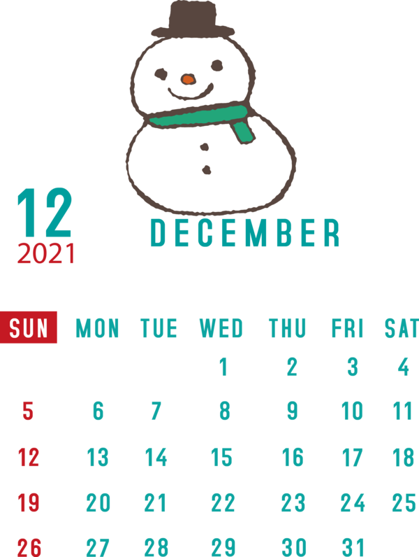 Transparent New Year Logo Text Face for Printable 2021 Calendar for New Year
