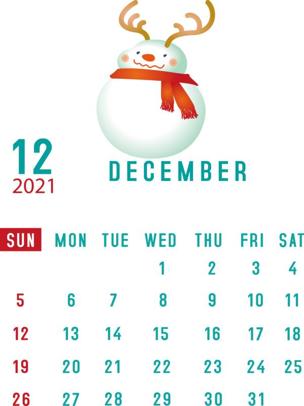 Transparent New Year Logo Diagram Design for Printable 2021 Calendar for New Year