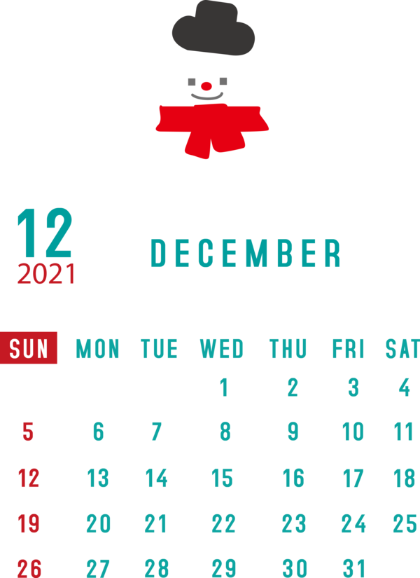 Transparent New Year Logo Organization Line for Printable 2021 Calendar for New Year