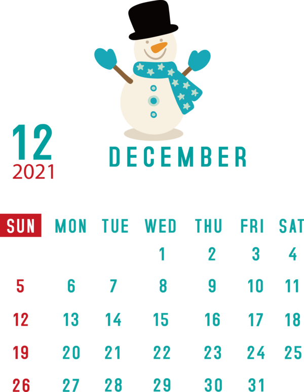 Transparent New Year Calendar System December Logo for Printable 2021 Calendar for New Year
