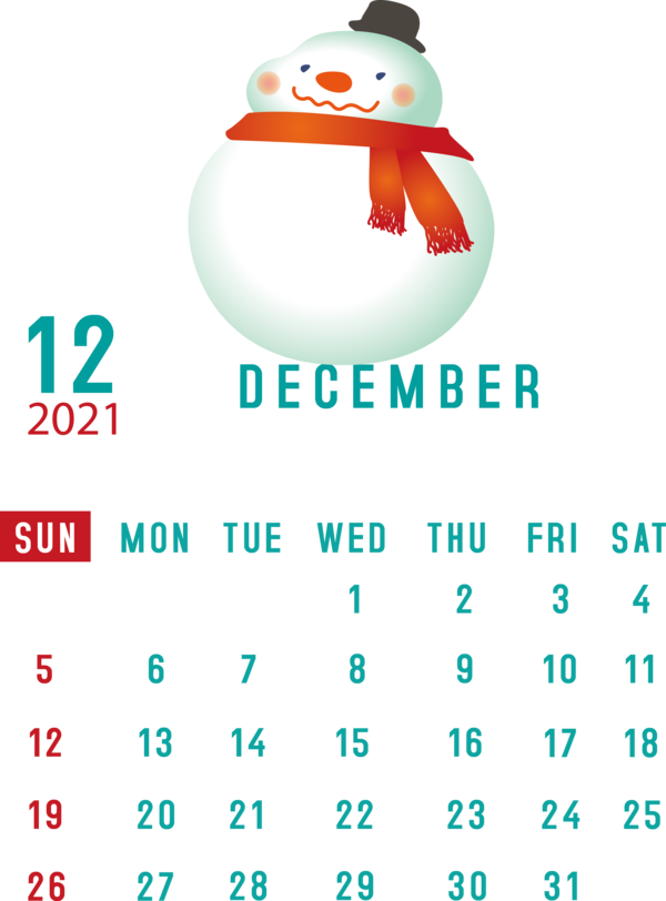 Transparent New Year Line Meter Beak for Printable 2021 Calendar for New Year