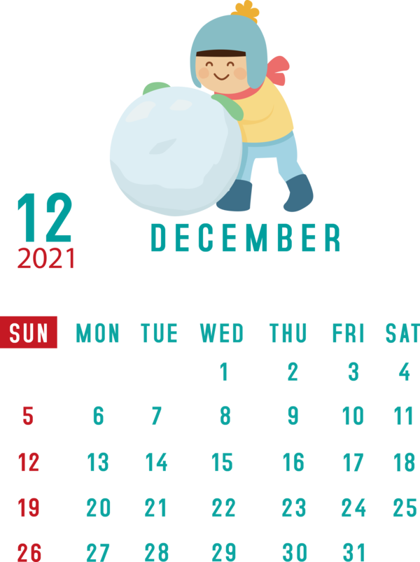 Transparent New Year Logo Line Meter for Printable 2021 Calendar for New Year