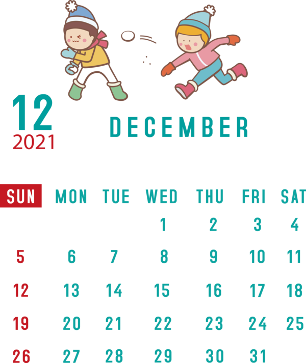 Transparent New Year Cartoon Line Meter for Printable 2021 Calendar for New Year