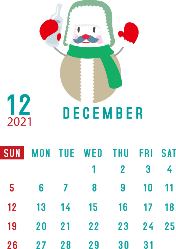 Transparent New Year Calendar System Month Calendar date for Printable 2021 Calendar for New Year