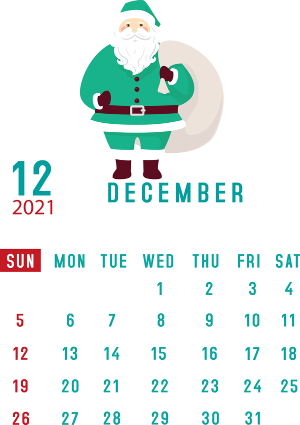 Transparent New Year January calendar! Calendar System Month for Printable 2021 Calendar for New Year