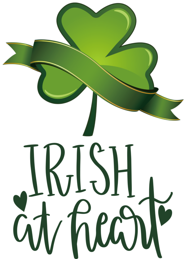 Transparent St. Patrick's Day Logo Symbol Leaf for Shamrock for St Patricks Day