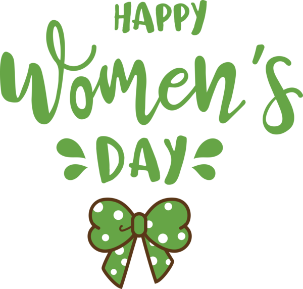 Transparent International Women's Day Logo Leaf Shamrock for Women's Day for International Womens Day