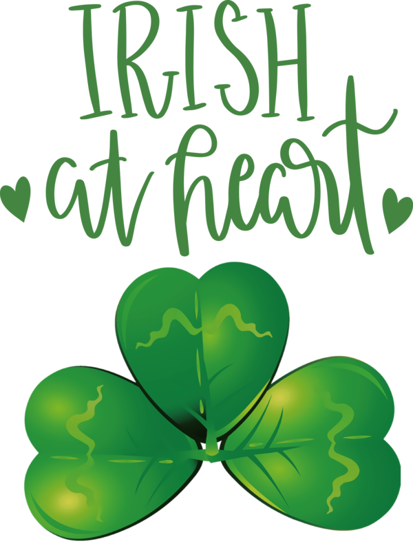 Transparent St. Patrick's Day Leaf Shamrock Green for Shamrock for St Patricks Day