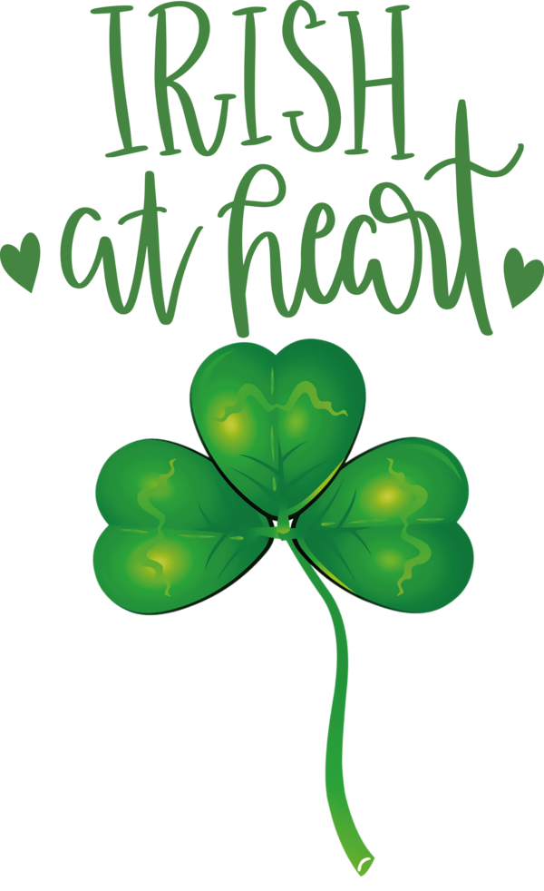 Transparent St. Patrick's Day Plant stem Leaf Shamrock for Shamrock for St Patricks Day