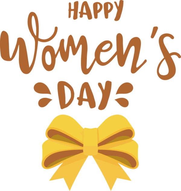 Transparent International Women's Day Logo Yellow Meter for Women's Day for International Womens Day
