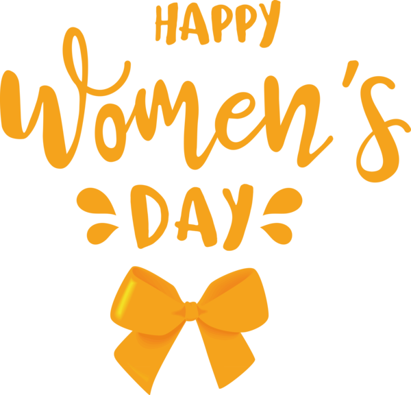 Transparent International Women's Day Logo Yellow Line for Women's Day for International Womens Day