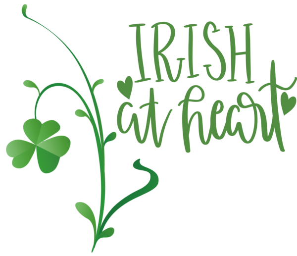 Transparent St. Patrick's Day Leaf Plant stem Saint Patrick's Day for Shamrock for St Patricks Day