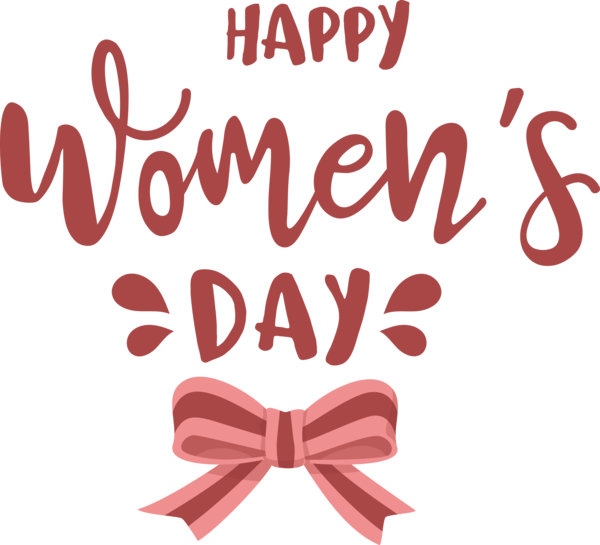 Transparent International Women's Day Logo Valentine's Day Line for Women's Day for International Womens Day