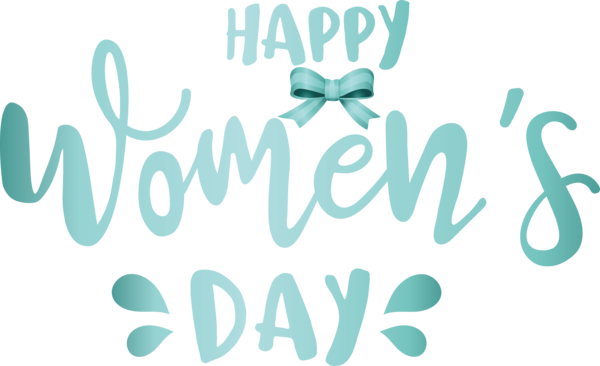 Transparent International Women's Day Logo Font Aqua M for Women's Day for International Womens Day