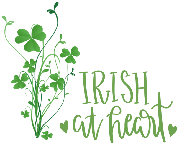 Transparent St. Patrick's Day Shamrock Four-leaf clover Design for Shamrock for St Patricks Day