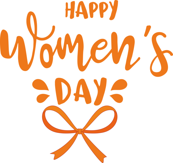 Transparent International Women's Day Logo Calligraphy Symbol for Women's Day for International Womens Day