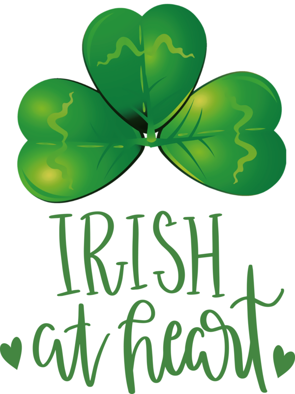 Transparent St. Patrick's Day Logo Leaf Shamrock for Shamrock for St Patricks Day