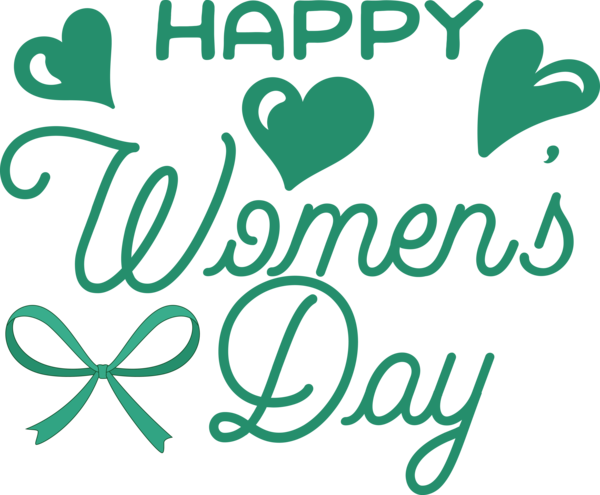 Transparent International Women's Day Logo Leaf Green for Women's Day for International Womens Day