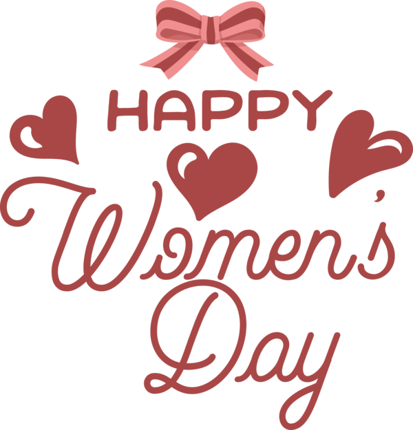 Transparent International Women's Day Logo Valentine's Day Line for Women's Day for International Womens Day