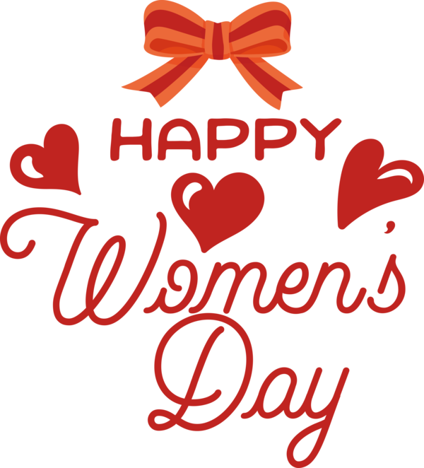 Transparent International Women's Day Logo Valentine's Day Line for Women's Day for International Womens Day