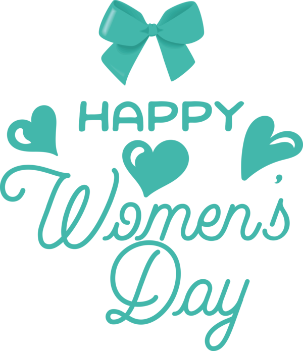 Transparent International Women's Day Logo Aqua M Leaf for Women's Day for International Womens Day