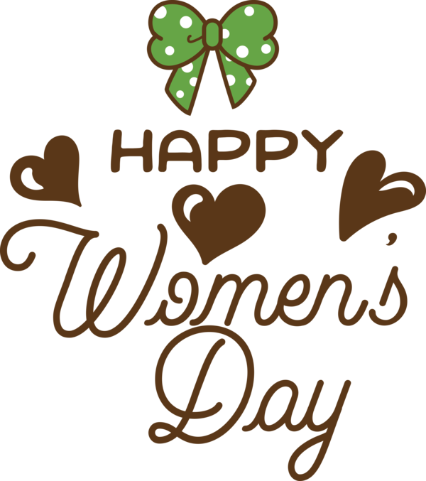Transparent International Women's Day Logo Flower Leaf for Women's Day for International Womens Day