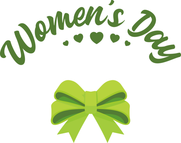 Transparent International Women's Day Logo Leaf Green for Women's Day for International Womens Day