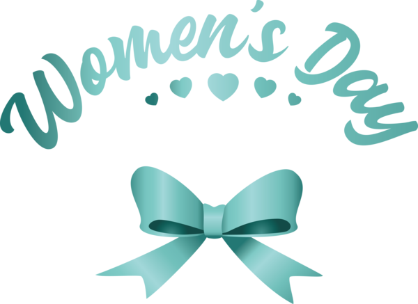 Transparent International Women's Day Logo Green Design for Women's Day for International Womens Day