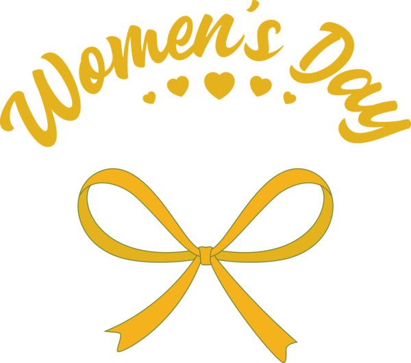 Transparent International Women's Day Logo Symbol Yellow for Women's Day for International Womens Day