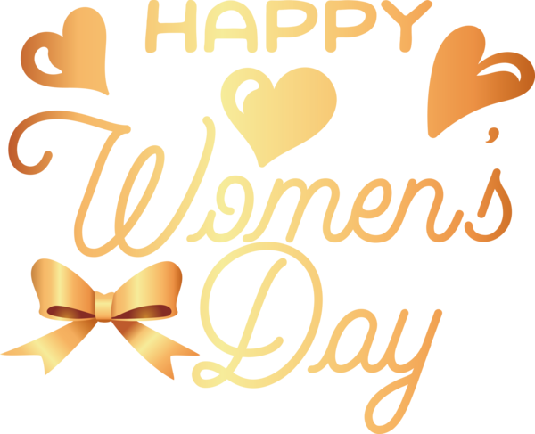 Transparent International Women's Day Logo Yellow Line for Women's Day for International Womens Day