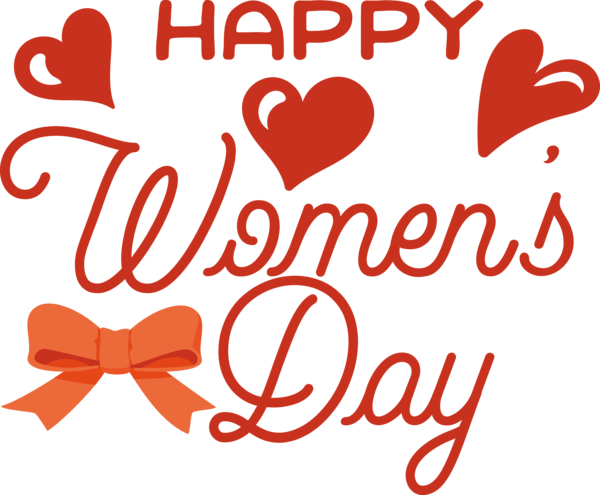 Transparent International Women's Day Logo Valentine's Day Line for Women's Day for International Womens Day