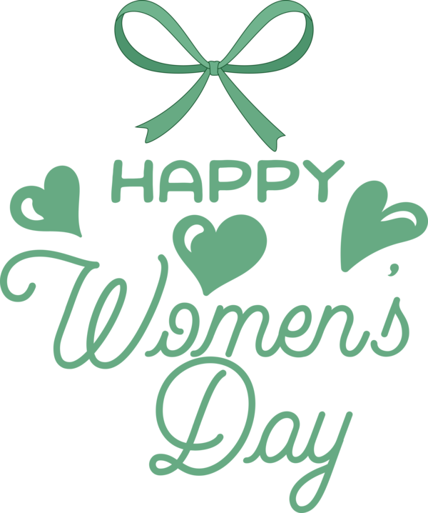 Transparent International Women's Day Logo Leaf Green for Women's Day for International Womens Day