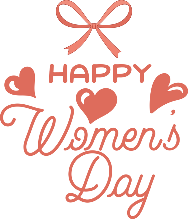 Transparent International Women's Day Logo Valentine's Day Line for Women's Day for International Womens Day