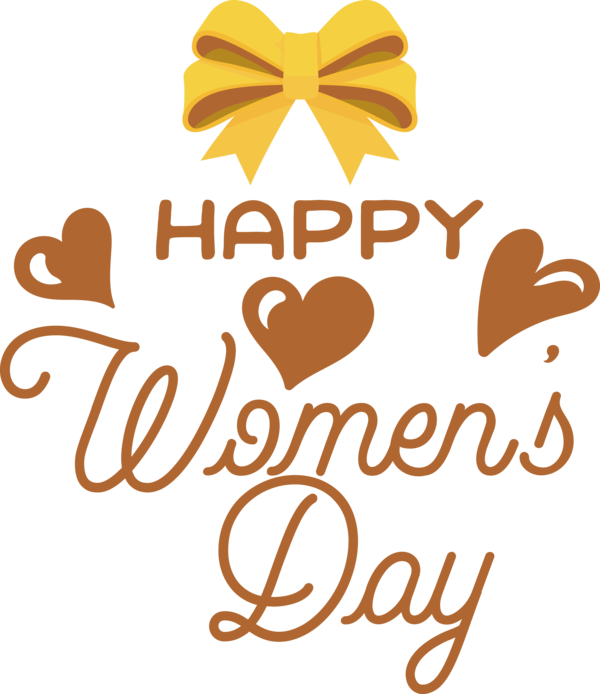 Transparent International Women's Day Logo Line Flower for Women's Day for International Womens Day