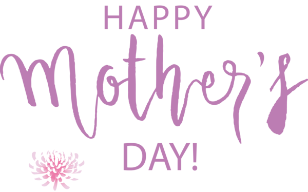 Transparent Mother's Day Logo Text Line for Happy Mother's Day for Mothers Day