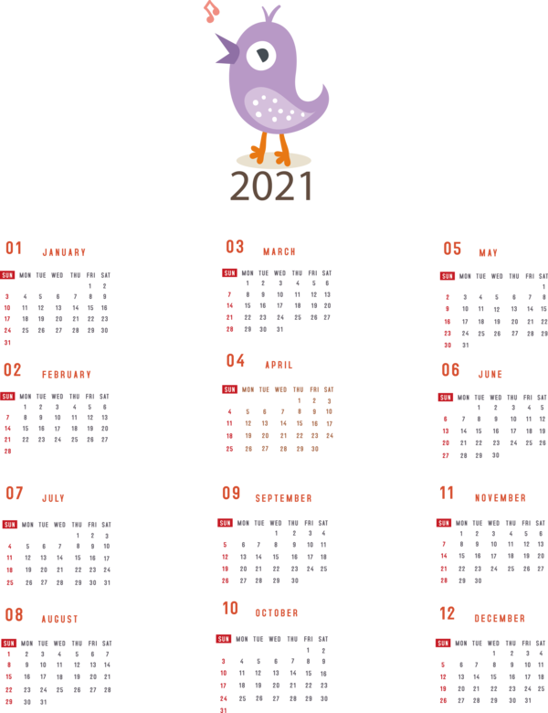 Transparent New Year Calendar System Calendar year 2021 for Printable 2021 Calendar for New Year