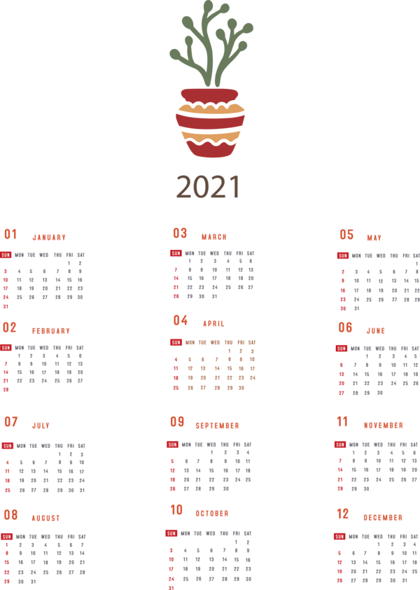 Transparent New Year Calendar System January calendar! Calendar year for Printable 2021 Calendar for New Year