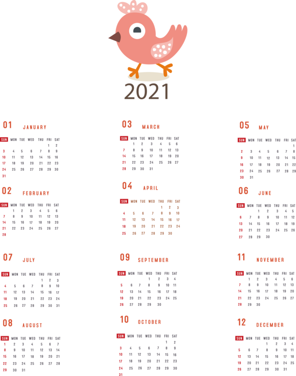 Transparent New Year Calendar System Calendar year Map for Printable 2021 Calendar for New Year