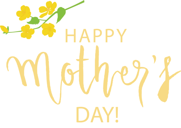 Transparent Mother's Day Logo Floral design Coffee for Happy Mother's Day for Mothers Day
