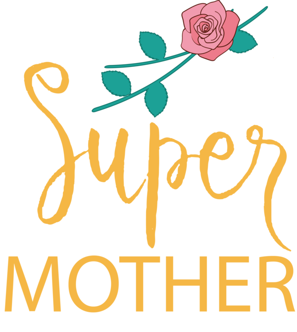 Transparent Mother's Day Logo Yellow Design for Happy Mother's Day for Mothers Day